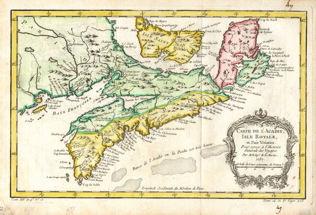 Carte de l'Acadie, Isle Royale et Pais Voisins