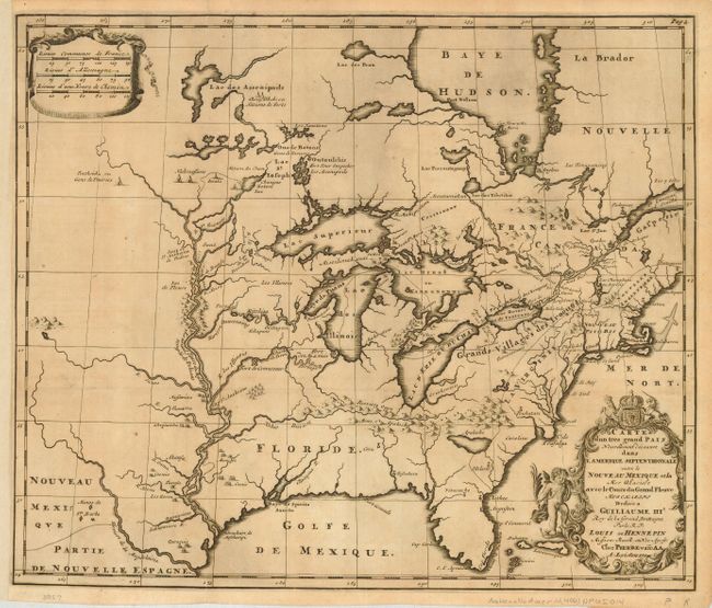 Carte d'un Tres Grand Pais Nouvellement Decouvert dans l'Amerique Septentrionale Entre le Nouveau Mexique det la Mer Glaciale