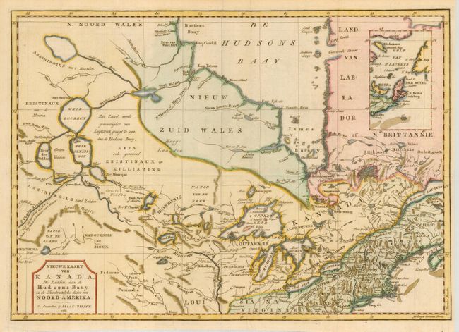 Nieuwe Kaart van Kanada, de Landen aan de Hudsons - Baay en de Noordwestelyke deelen van Noord-Amerika