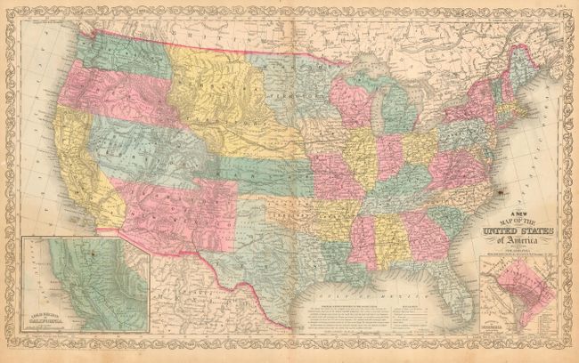 A New Map of the United States of America by J.H. Young