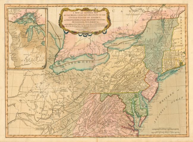 A New and General Map of the Middle Dominions Belonging to the United States  of America, viz Virginia, Maryland, The Delaware-Counties, Pennsylvania, New Jersey &c.