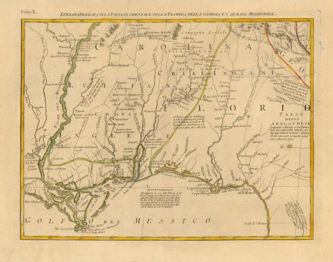 Luigiana Inglese, colla Parte Occidentale della Florida, della Giorgia, e Carolina Meridionale