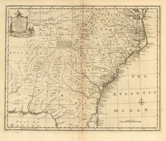 A New & Accurate Map of the Provinces of North & South Carolina Georgia &c. Drawn from the late Surveys
