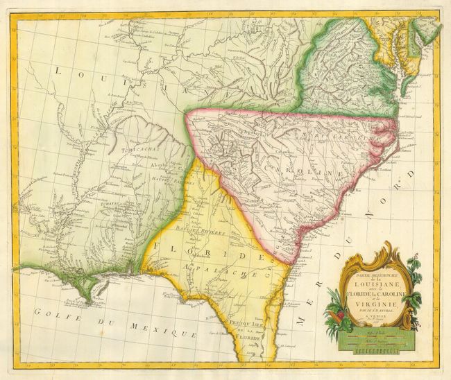 Partie Meridionale de la Louisiane avec la Floride, la Caroline et la Virginie