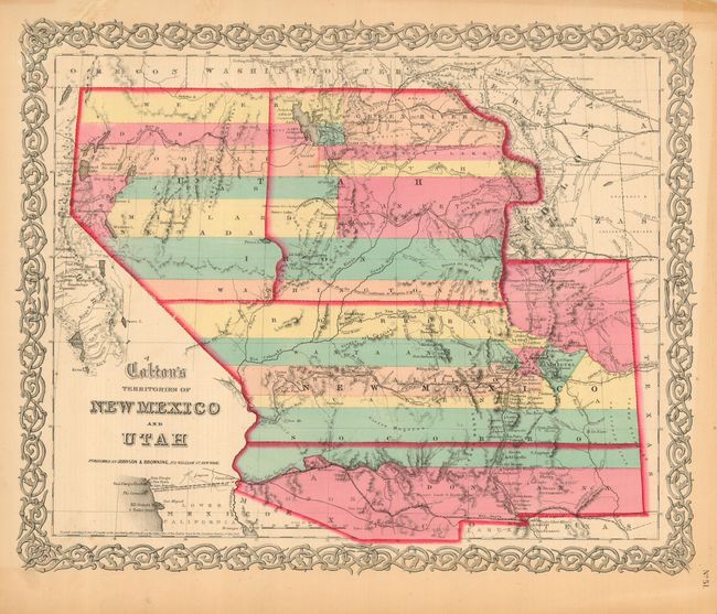 Colton's Territories of New Mexico and Utah