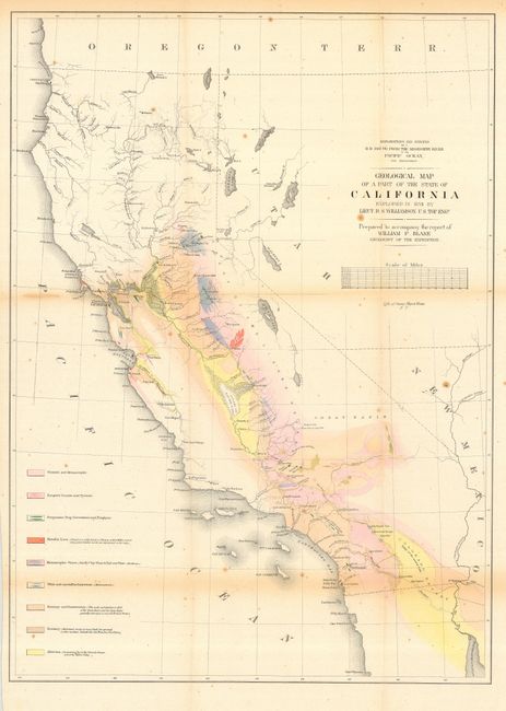 Geological Map of a Part of the State of California Explored in 1853 by Lieut. R. S. Williamson U.S. Top. Engr.