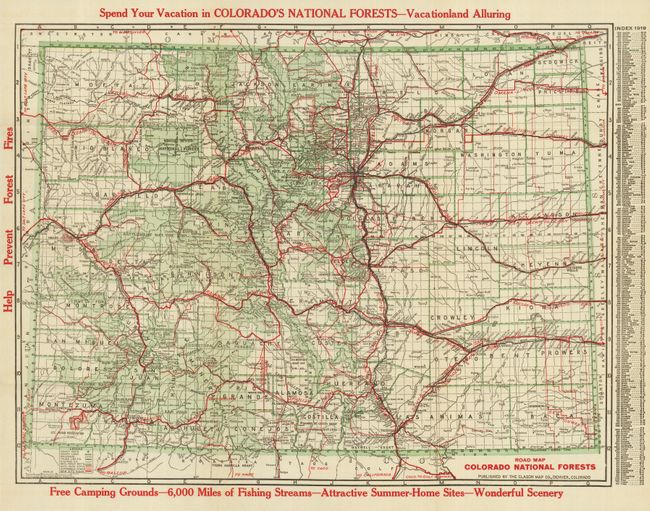 Road Map Colorado National Forests