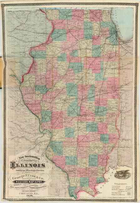 New Sectionalized Map of the State of Illinois Engraved from Official Draughts of each County