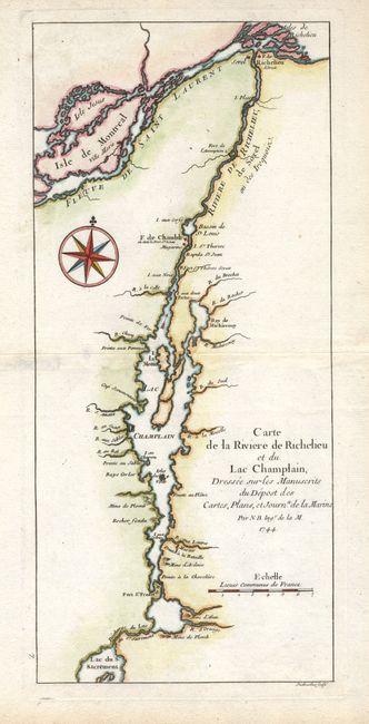 Carte de la Riviere de Richelieu et du Lac Champlain