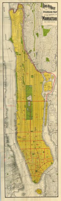 Rand-McNally New Standard Map of the Borough of Manhattan
