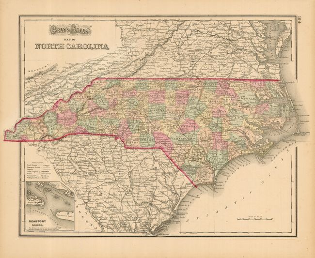 Gray's Atlas Map of North Carolina