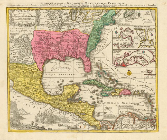 Mappa geographica Regionem Mexicanam et Floridam