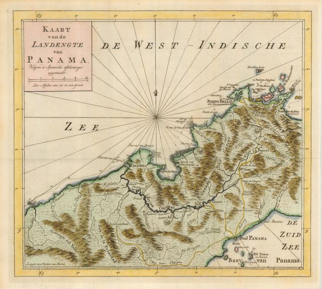 Kaart van de Landengte van Panama, Volgens de Spaansche aftekeninge opgemaakt