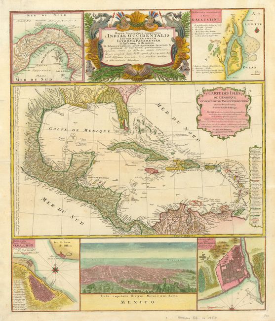 Mappa Geographica complectens I. Indiae Occidentalis Partem Mediam Circum Isthmum Panamensem