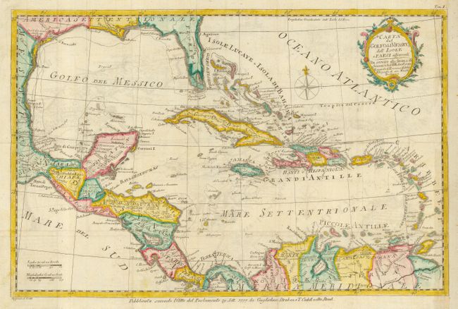 Carta del Golfo del Messico, dell' Isole e Paesi adjacenti