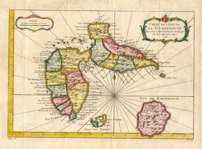 Carte de l'Isle La Guadeloupe