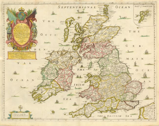 A Generall Mapp of the Isles of Great Brittaine, Designed by Monsieur Sanson