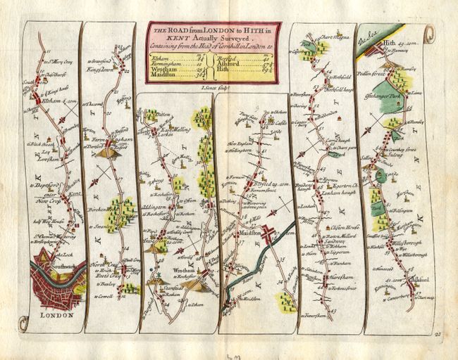 The Road from London to Hith in Kent Actually Surveyed