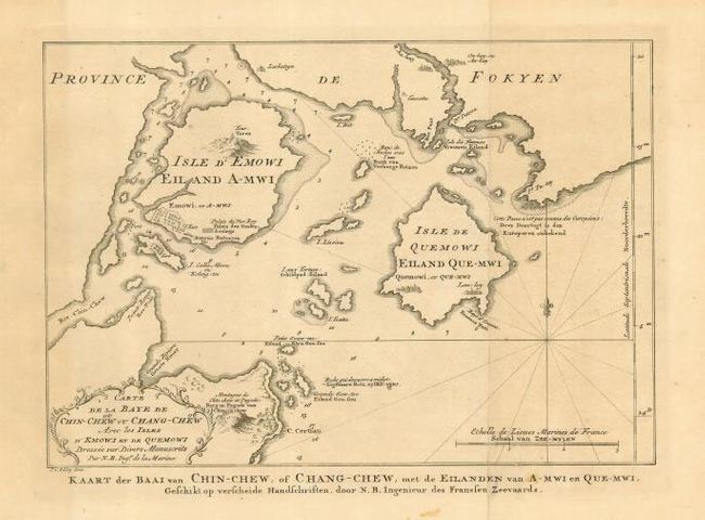 Carte de la Baye de Chin-Chew ou Chang-Chew Avec les Isles d'Emowi et de Quemowi