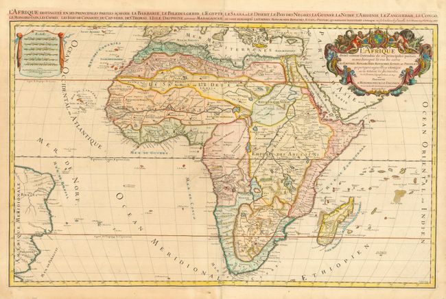 L'Afrique Divisee Suivant l'Estendue de ses Principales Parties