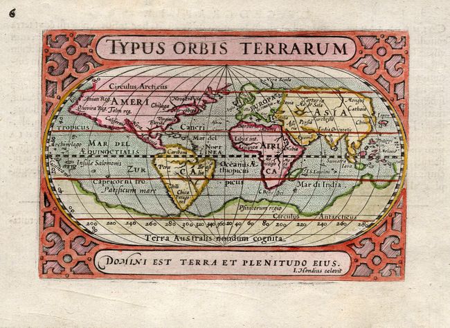 Typus Orbis Terrarum [in set with] America [and] Asia [and] Africa [and] Europa