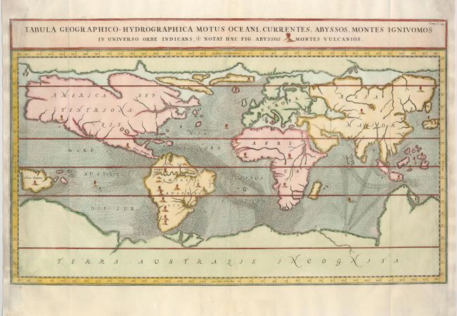 Tabula Geographico-Hydrographica Motus Oceani, Currentes, Abyssos, Montes Ignivomos