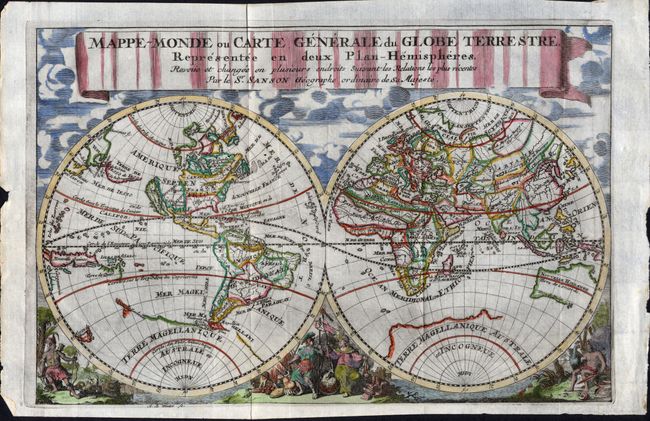 Mappe-Monde ou Carte Generale du Globe Terrestre Representee en deux Plan-Hemispheres