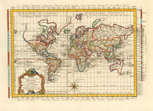 Carte de l'Ancien et du Nouveau Monde, Suivant une projection nouvelle