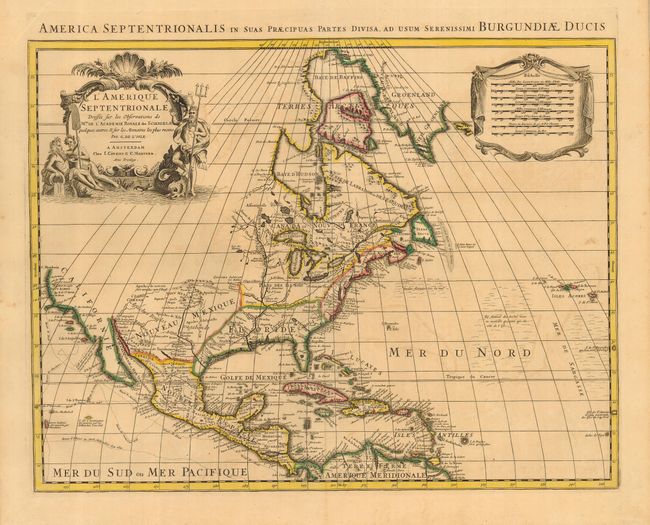 L'Amerique Septentrionale Dressee sur les Observations de Mrs. de l'Academie Royale des Sciences