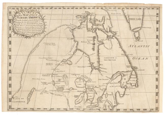 A New Map of Part of North America from the Latitude of 40 to 68 Degrees