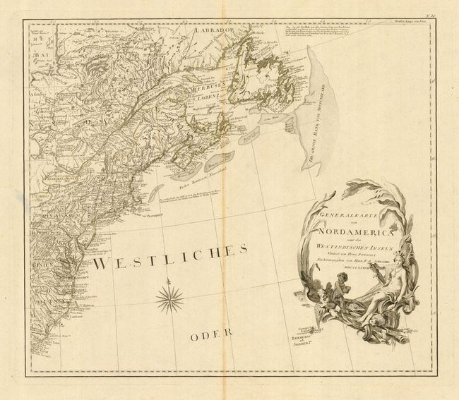 General Karte von Nord America samt den Westindischen Inseln Verfasst von Herrn Pownall