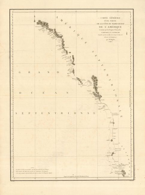 Carte Generale d'une Partie de la Cote du Nord-Ouest de l'Amerique reconnue par les Fregates Francaises La Boussole et l'Astrolabe