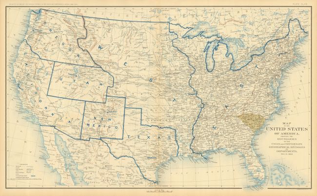 Map of the United States of America Showing the Boundaries of the Union and Confederate  Geographical Divisions and Departments [1861-1865] [Set of 10 maps]