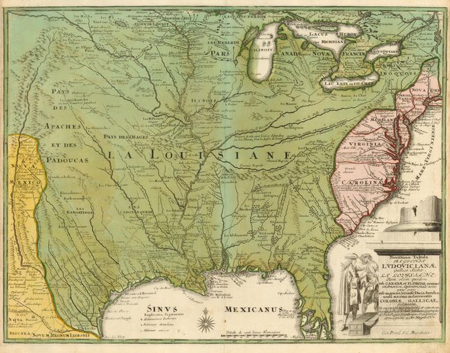 Novissima Tabula Regionis Ludovicianae Gallice Dictae la Louisiane