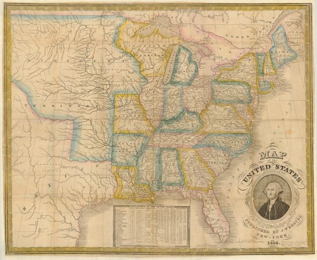 Map of the United States Published by J. Webster