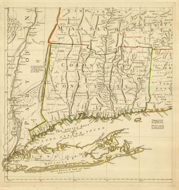 [A Map of the Most Inhabited Part of New England]