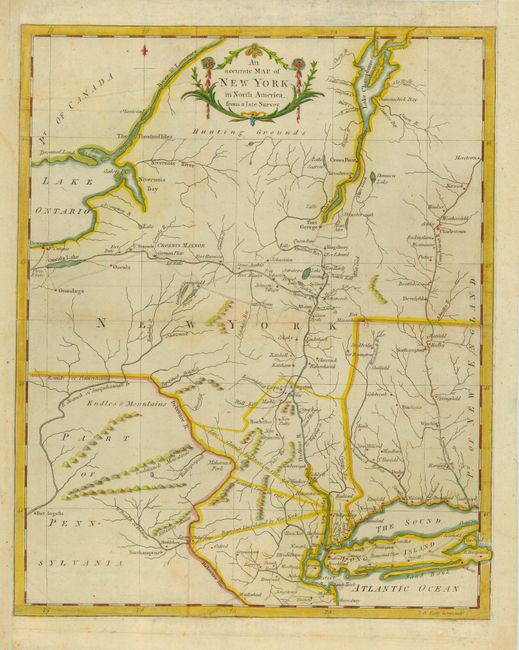 An accurate Map of New York in North America, from a late Survey