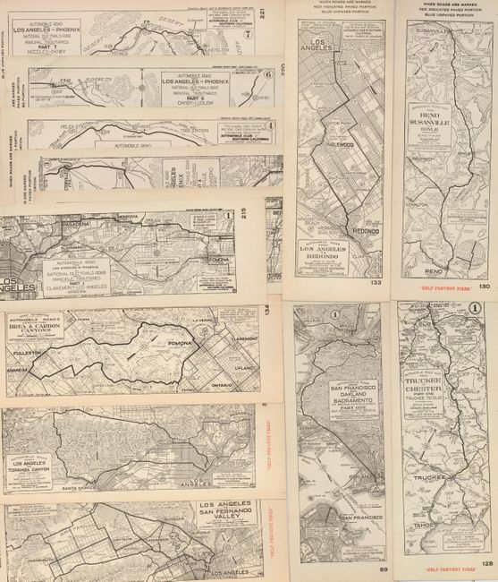 [Lot of 158 - California road maps]
