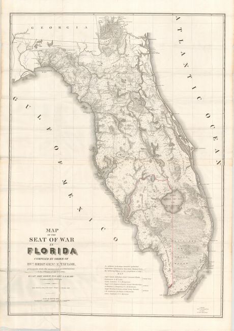 Map of the Seat of War in Florida Compiled By Order of Bvt. Brigr. Genl. A. Taylor