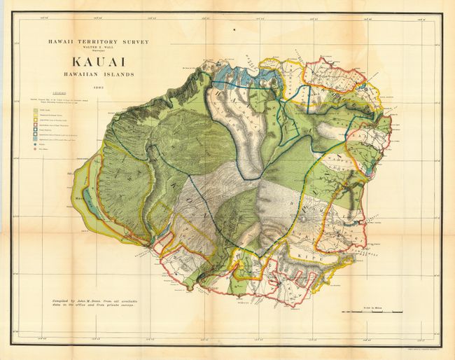 Hawaii Territory Survey - Kauai Hawaiian Islands