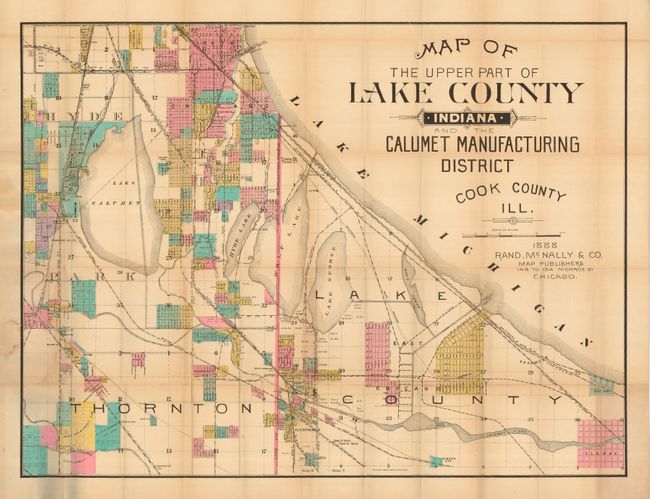 Map of the Upper Part of Lake County, Indiana, and the Calumet Manufacturing District, Cook County, Ill.