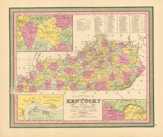 A New Map of Kentucky with its Roads & Distances