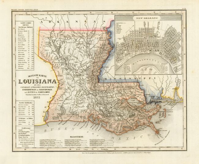Neueste Karte von Louisiana