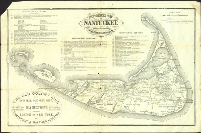 Historical Map of Nantucket.  Surveyed and Drawn by The Rev. E. C. Ewer D.D.