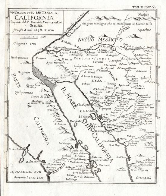 Un Passaggio per Terra a California Scoperto dal P. Eusebio Francesco Kino Gesuita Fragli Anni 1698 et 1701