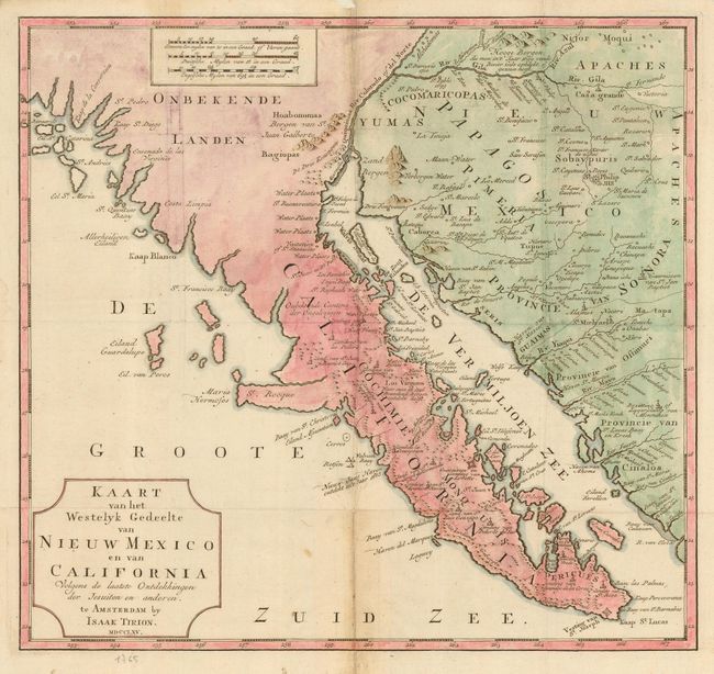 Kaart van het Westelyk Gedeelte van Nieuw Mexico en van California