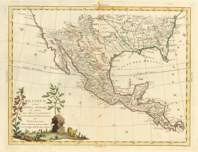 Messico ouvero Nuova Spagna che contiene Il Nuova Messico La California con una Parte de Paesi Adjacenti