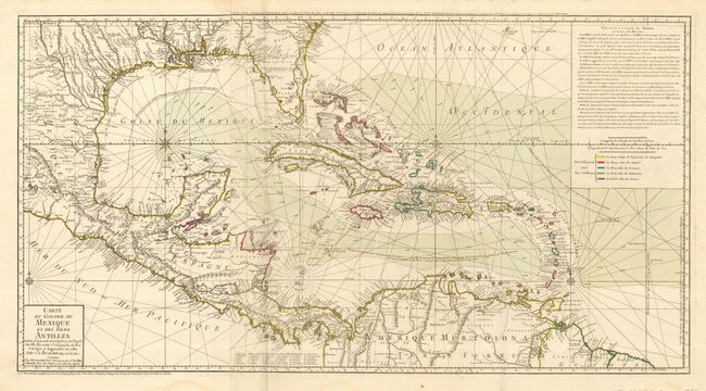 Carte du Golphe du Mexique et des Isles Antilles Reduite de la grande Carte Angloise de Popple