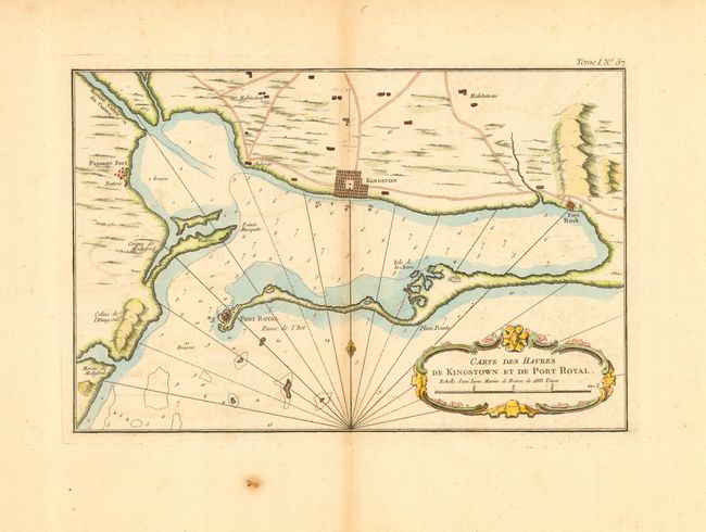 Carte des Havres de Kingstown et du Port Royal [and] Plan de la Ville de Port Royal