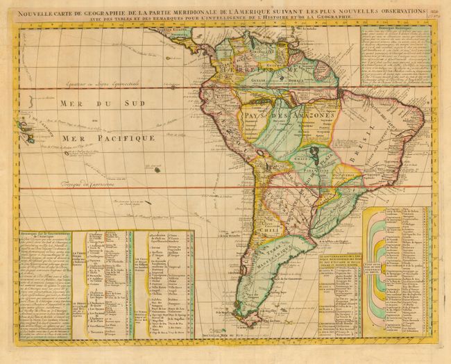 Nouvelle Carte de Geographie de la Partie Meridionale de L'Amerique Suivant les Plus Nouvelles Observations